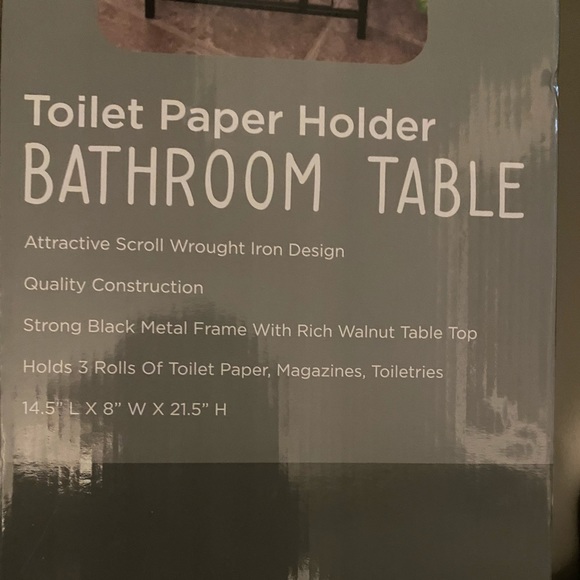 Attractive Scroll Wrought Iron Design-Toliet paper holder bathroom table - Picture 2 of 2